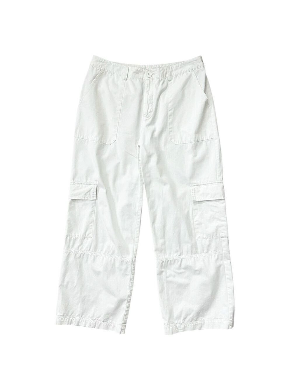 Princess Polly Fallout Wide Leg High Rise Cargo Ankle Crop Cotton Pants Size 8